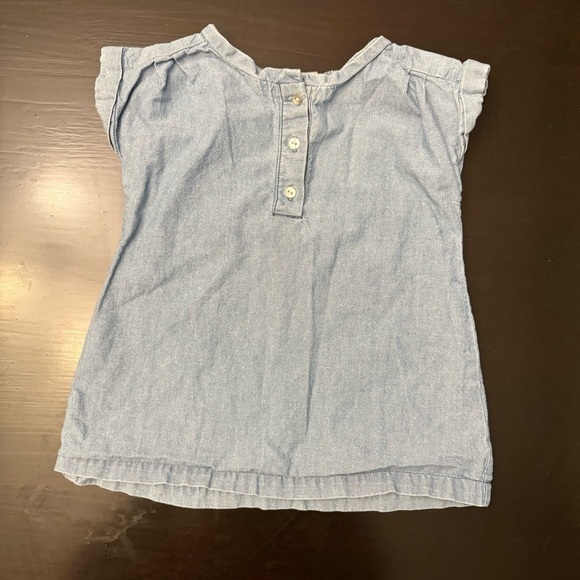 Carter's Other - Carters toddler girl short sleeve cotton blue chambray top 18 months